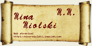 Mina Miolski vizit kartica